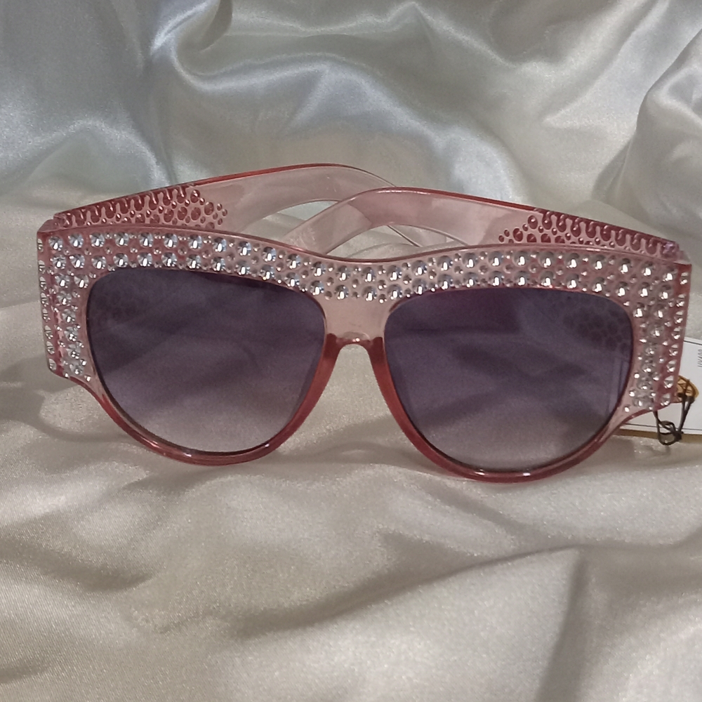 Glamorous Pink Rhinestone Sunglasses NWT